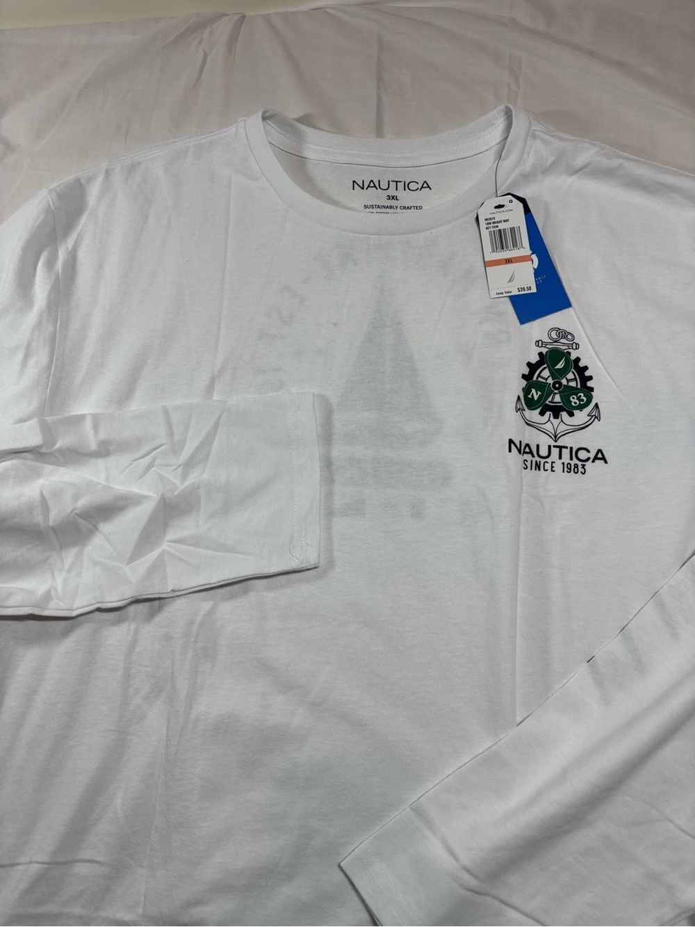 Nautica 3xl Sail Boat Long Sleeve Men’s T-Shirt New With Tags NWT